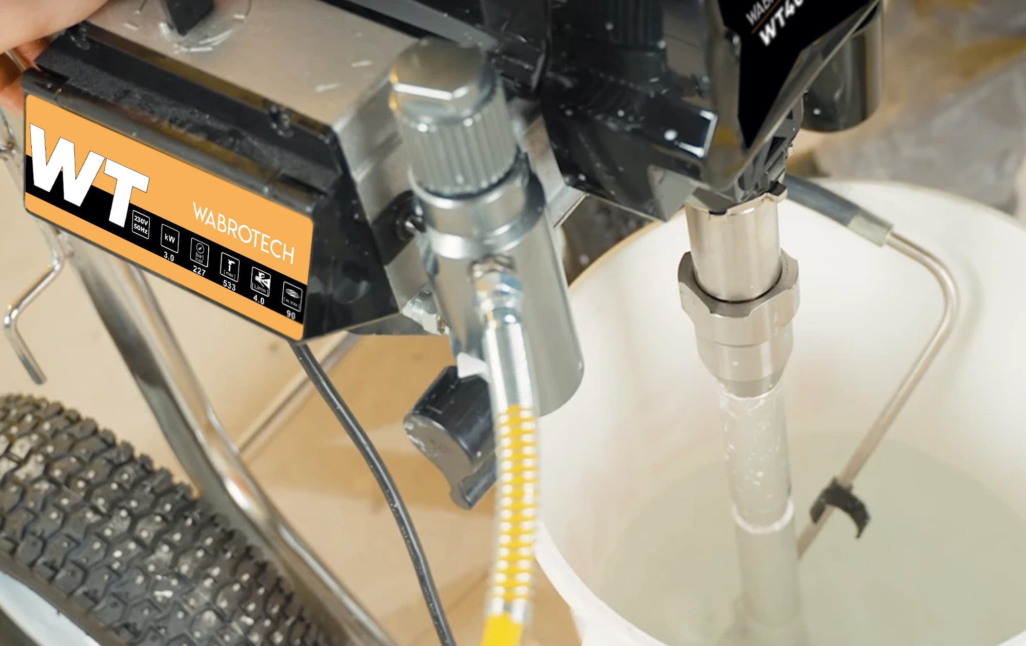 Płukanie obwodów ssącego i odprowadzającego agregatu malarskiego