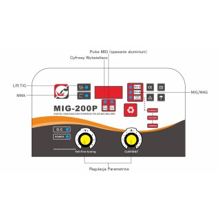 Spawarka przenośna inwertorowa MIG/MAG/MMA MIG-200P